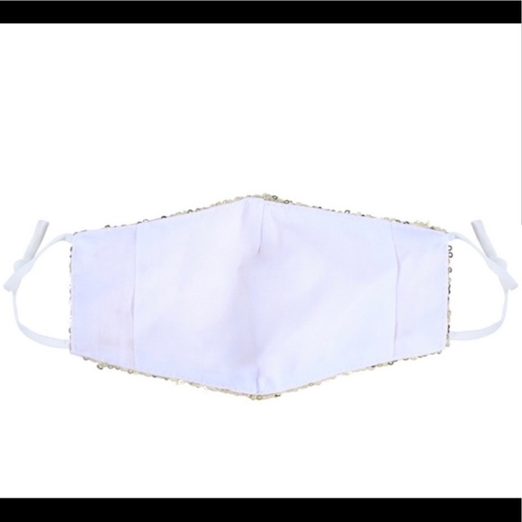Just In! Silver Sequin Filter Adjustable Face Mask - Picture 3 of 3